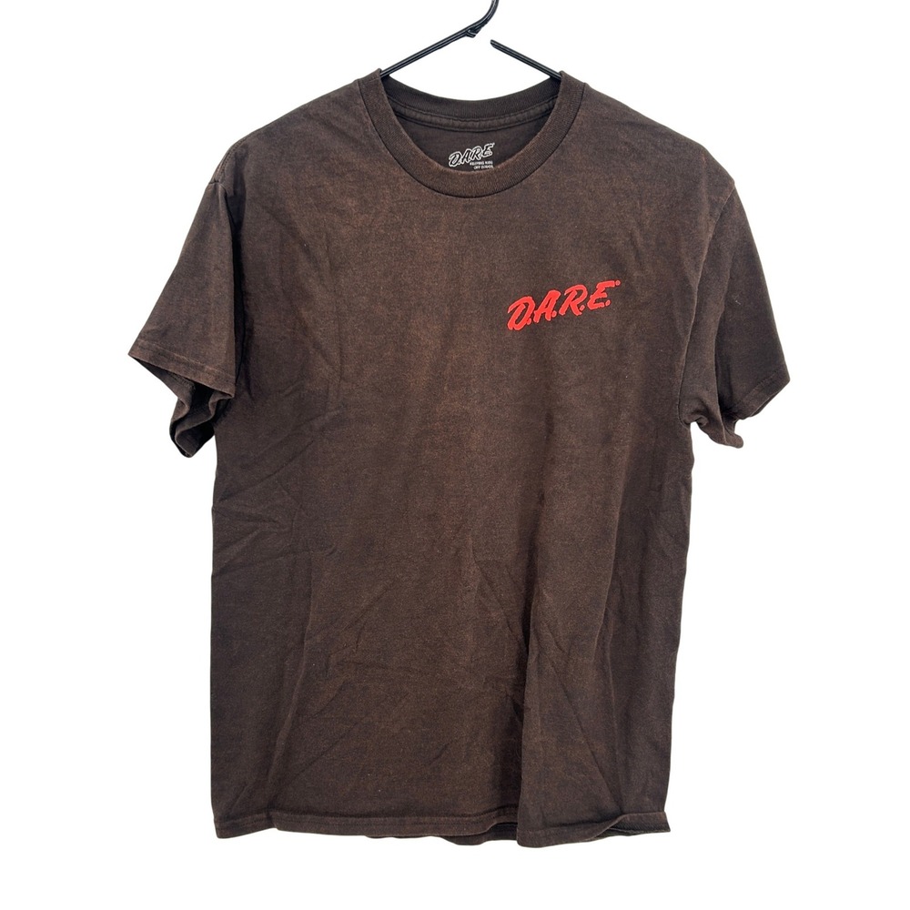 D.A.R.E. Graphic Tee Size M Brown Nature Is My Drug Of Choice Gorpcore Outdoor